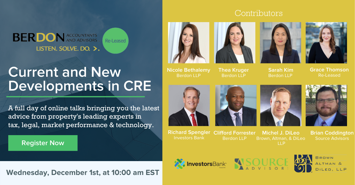 Current and New Developments in CRE with Berdon LLP and Re-Leased
